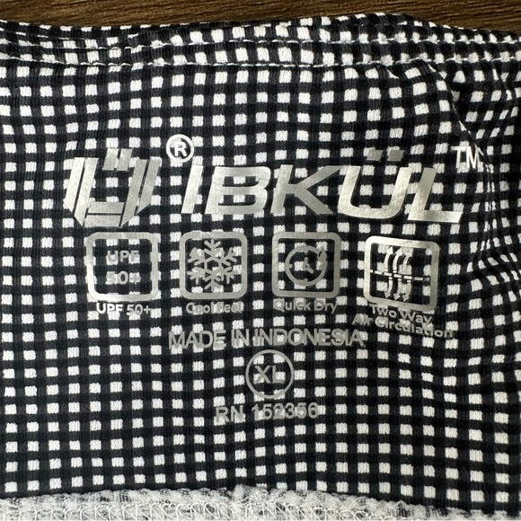 IBKUL Womens Swing Skort XL Black Mini Check UPF Pockets Golf Stretch Tennis - Picture 2 of 10